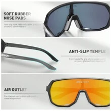 SCVCN 偏光骑行眼镜男女通用山地/公路自行车赛车眼镜适用于户外高尔夫棒球钓鱼徒步旅行，时尚度假和露营眼镜 - 彩色 - 查看 7