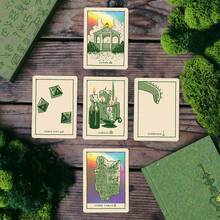 Green Glyphs Oracle Cards With Prismatic GoldAccents And 80-Page Guidebook - màu xanh lá - Xem 1