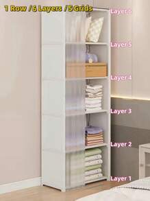 1个便携式立方体衣柜收纳架，多功能储物架带帘子，31.5英寸 x 15.7英寸立式书架，可作衣橱、鞋架，适用于卧室、客厅、厨房、办公室等家居装饰，是节日/情人节的理想礼物。 - B - 查看 4