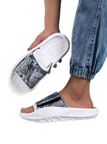 New Men's Summer Outdoor Thick-Sole Slip-On Sandals, Anti-Slip Anti-Odor Sports Beach Slippers