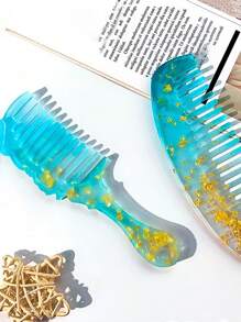 Lược nhựa Epoxy pha lê tự làm với khuôn silicon, khuôn làm lược trang trí bằng keo AB thủ công - trắng - Xem 3