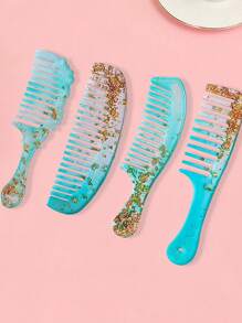 Lược nhựa Epoxy pha lê tự làm với khuôn silicon, khuôn làm lược trang trí bằng keo AB thủ công - trắng - Xem 2