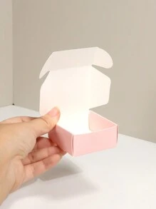 20 Pcs, Kraft Paper Boxes, Small Paper Boxes Airplane Boxes, White Mini Packaging Boxes, Black Handmade Soap Packaging, Pink Compartment Boxes - Pink - View 7