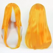 FULCRUM 24 Inch Pink Blue Green Black Anime Costume Long Straight Cosplay Wig Heat Resistant Synthetic Fibers Wig For Party Halloween Christmas