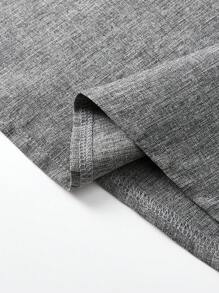 Women's High Waist Gray Skirt, Elegant Casual Style