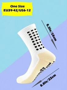FLSHMCEN 4 Pairs Men's Soccer Socks With Grip, Non Slip Anti Slip Athletic Socks With Cushion Pads For Football/Basketball - 白色 - 查看 6