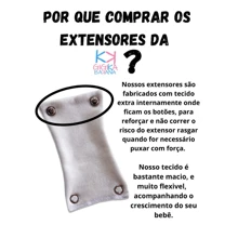Extensor de Body Bebê Algodão Varias Cores Unitário