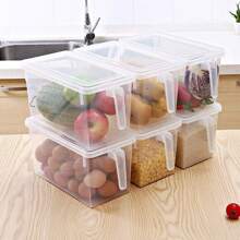 6 PCS Fridge Box Holder Kitchen Clear Organiser Cupboard Food Storage Container - 6pcs - View 7