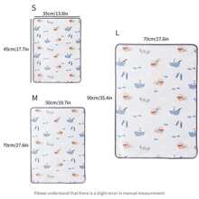 可爱图案防水尿布更换垫，吸水尿垫，更换垫，柔软可重复使用可洗床垫，感恩节礼物