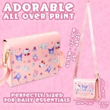 Hello Kitty Sanrio Bag Kawaii Shoulder Cross Body Kuromi My Melody Shopping Travel Anime - Pink - View 3