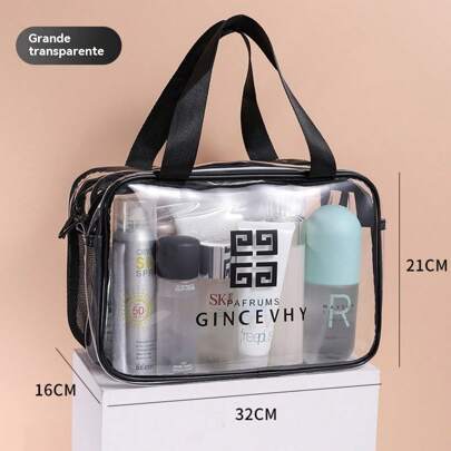 Bolsa De Pvc Transparente Para Cosméticos Impermeável 968