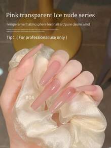 annies 6 Pieces Set 25ml/1pc Yannis Sheer Ice Cream Nude Color Nail Polish Gel, New Ice Transparent Jelly Nude Color, Suitable For Nail Salon - Nhiều màu - Xem 4