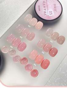 annies 6 Pieces Set 25ml/1pc Yannis Sheer Ice Cream Nude Color Nail Polish Gel, New Ice Transparent Jelly Nude Color, Suitable For Nail Salon - Nhiều màu - Xem 2