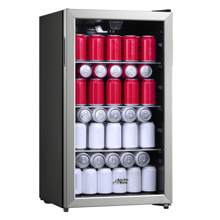 Arctic King 115-Can Beverage Fridge & Cooler, Stainless Steel Look, ARV115B1AST - Silver - View 2