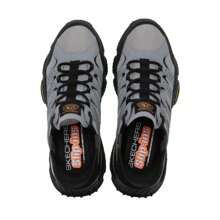 Skechers 男士缓震透气运动鞋，城市户外徒步跑步鞋 237322C - 灰色/黑色 - 查看 4