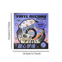 1 set de cărți poștale moi și adorabile cu 24 de bucăți de discuri de vinil și seria de vis dulce, cadou creativ, Valentine, nuntă