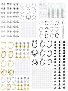 Fake Piercings Fake Nose Ring Fake Septum Piercing Fake Lip Ring Fake Lip Piercing Fake Nose Ring Septum Clip On Nose Ring Faux Septum Piercing Fake Nose Stud Fake Septum Jewelry Fake Earring Stud Fake Eyebrow Piercing Fake Labret Jewelry Fake Snake Bites Piercing Fake Piercing Balls For Halloween Stick On Fake Nose Stud Fake Earring Hoops Non Piercing - Fake Piercings - View 12