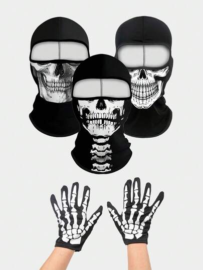 1pc/2pcs/3pcs Unisex Printed Breathable Sun-Protective Face Mask Balaclava Hat, Suitable For Outdoor Activities, Travel, Hiking, Motorcycling, Great Gift For Friends And Family