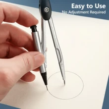 1 Set Pencil Case Kit, Drawing & Drafting Tools For Middle School Students, Includes Ruler And Other Stationery Supplies For Exam And Design Use - Multicolor - View 2