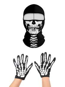 1 pieza/2 piezas/3 piezas Máscara facial de ciclismo impresa unisex, máscara de esquí, pasamontañas, adecuada para actividades al aire libre, viajes, senderismo, escalada - K - Ver 3