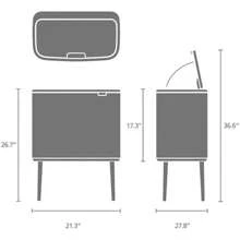 Brabantia Bo Touch Bin - 36L Inner Bucket White Waste Bin - Soft-Touch - White-1innerbucket(36L) - View 7