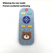 Bneseus 1pc Silicone Imitation Remote Control Teether, Cartoon Bear Design, Chewing Toy For 0-24 Months Baby Boys And Girls, Ideal Mother's Day Gift - Remote Control Bear 16 - View 14