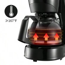 Gevi 4 Cups Small Coffee Maker, Compact Coffee Machine With Reusable Filter, Warming Plate And Coffee Pot For Home And Office - Black - View 11