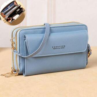 Double Zipper Large Capacity Long Wallet Diagonal Mobile Phone Bag Side Bag For Phone Portable Hand Bag Crossbody Bag Clutch Cellphone Case Pouch Lightweight Modern Business Credit Card ID Card Cash Phone Wallet Business Casual Teacher's Day Teacher Gifts Work Business Commute Travel Holiday Office Vacation For Anniversary For For Birthday Gift On Valentine's Day For Gift For Lady For Female White-Collar Workers Gift For Women Wallet Purse Wallet