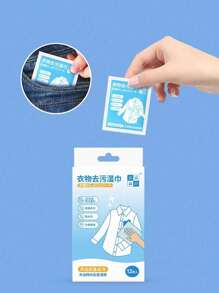 6/12pcs Disposable Clothing Cleaning Wipes Portable Individually Packaged Paper Towels Stain Cleaning Paper Towels - Multicolor - View 1
