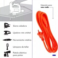 Heavy Duty Electrical Extension Cord Multi-Socket Orange - Orange - View 7