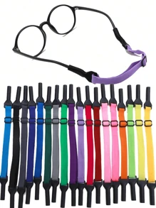 Set de 5 piezas Cordón elástico antideslizante de colores para gafas, correa de silicona elástica para gafas, accesorio fijador de cadena antideslizante para gafas, correas para gafas, cadenas para gafas, accesorios antideslizantes para gafas