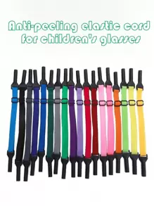 Set de 5 piezas Cordón elástico antideslizante de colores para gafas, correa de silicona elástica para gafas, accesorio fijador de cadena antideslizante para gafas, correas para gafas, cadenas para gafas, accesorios antideslizantes para gafas
