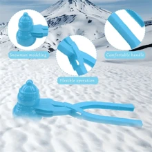 1 pièce de différents accessoires pour fabriquer des boules de neige, outils de sculpture de neige d'hiver, avec des moules en forme de cœur, de football, de canard, de bonhomme de neige. Équipement de jeu en plastique pour l'extérieur, utilisé pour les batailles de boules de neige - style et couleur aléatoires.