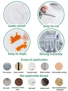 1 pièce de papier peint isolant auto-adhésif, lavable à l'eau, texturé, en matériau PVC à motif aléatoire, imperméable, antibactérien et anti-collision, convenant à la chambre à coucher, au salon, au bureau et autres zones murales. Autocollants de rénovation, panneaux muraux amovibles, papier peint, articles de décoration de printemps pour rafraîchir votre maison, autocollants de décoration Rama