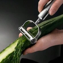 1 套/2 件厨房奶酪磨碎器 + 削皮刀，不锈钢，适用于奶酪柠檬奶酪巧克力磨碎器，适用于奶酪/牛排和其他食物准备 - 廚房刨絲器2件套裝 - 查看 3