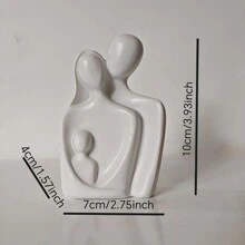 Figura decorativa de resina con pareja en abrazo, estilo minimalista, regalo para boda y inauguración del hogar - Multicolor - Ver 2
