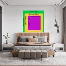 1 tấm thảm trang trí hình mắt nấm Art Girl, vải treo trang trí cỡ lớn, quà tặng ngày lễ, trang trí tiệc, trang trí nhà cửa, vải nền phát sóng trực tiếp, có túi đựng đồ, thảm treo tường - Nhiều màu - Xem 2
