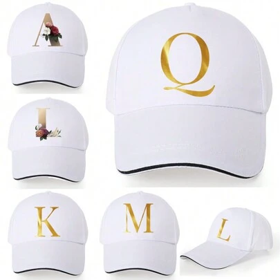 棒球帽，字母印花复古卡车司机帽，Snapback 帽，适合休闲户外活动和防晒，春秋旅行海滩度假