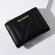 Korean Style Women's Wallet, Soft Rhombus Pattern Mini Purse, Coin Pouch, Card Holder, Perfect Gift For Women, Christmas Gift