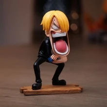 Banpresto Set di 3 Statuette dei Pirati Affamati Zoro, Sanji, Decorazione per la casa, Piccolo regalo, Regalo di Natale