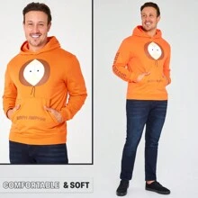 SOUTH PARK Hoodie Comfy Stylish Hooded Sweatshirt Funny Gift - Orange - View 4