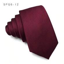 GOADAFOO 奢华修身窄款 6CM 男士领带 男士黑色纯色圆点条纹提花领带 商务派对 Corbatas - 黑色 - 查看 11