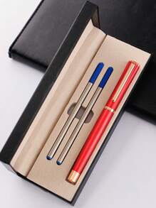 [Customized] High Quality Business Office Ball Pen Set In Gift Box, Includes 2 Refills, Daily Writing, Signing, Gifting For Father's Day, Thanksgiving, Christmas, Birthday, Friends, Relatives, Leaders, Colleagues Back To School