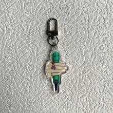 1pc K-Pop Boy Band Acrylic Microphone Keychain, JK/V/JIMIN//JIN/J-HOPE/RM/Celebrity Merchandise Charm, Backpack Accessory, Phone Charm, Car Key Chain, School Bag Pendant, Acrylic Bag Decor, Gift Car Accessories Bag Charm Letter