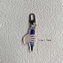1pc K-Pop Boy Band Acrylic Microphone Keychain, JK/V/JIMIN//JIN/J-HOPE/RM/Celebrity Merchandise Charm, Backpack Accessory, Phone Charm, Car Key Chain, School Bag Pendant, Acrylic Bag Decor, Gift Car Accessories Bag Charm Letter