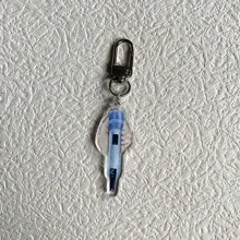 1pc K-Pop Boy Band Acrylic Microphone Keychain, JK/V/JIMIN//JIN/J-HOPE/RM/Celebrity Merchandise Charm, Backpack Accessory, Phone Charm, Car Key Chain, School Bag Pendant, Acrylic Bag Decor, Gift Car Accessories Bag Charm Letter