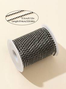 1 卷 3 毫米 5 米/10 米超闪亮水钻链，手工缝纫装饰链，DIY 装饰链，婚纱装饰 - 彩色 - 查看 22