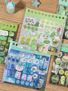 48Pcs/Book Coil Sticker Book, Escaping From The Heart Series, Exquisite Ins Ancient Style Die-Cut Stickers, Scrapbook Supplies, Decorative Notebooks, Photo Frames, Phone Cases, Water Cups, Garbage Magazines, Stationery Boxes, DIY Personalized Collage Back To School