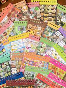 48Pcs/Book Coil Sticker Book, Escaping From The Heart Series, Exquisite Ins Ancient Style Die-Cut Stickers, Scrapbook Supplies, Decorative Notebooks, Photo Frames, Phone Cases, Water Cups, Garbage Magazines, Stationery Boxes, DIY Personalized Collage Back To School
