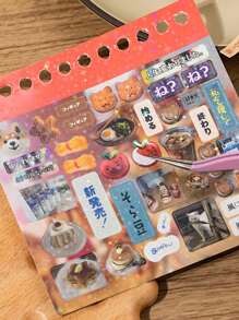 48Pcs/Book Coil Sticker Book, Escaping From The Heart Series, Exquisite Ins Ancient Style Die-Cut Stickers, Scrapbook Supplies, Decorative Notebooks, Photo Frames, Phone Cases, Water Cups, Garbage Magazines, Stationery Boxes, DIY Personalized Collage Back To School
